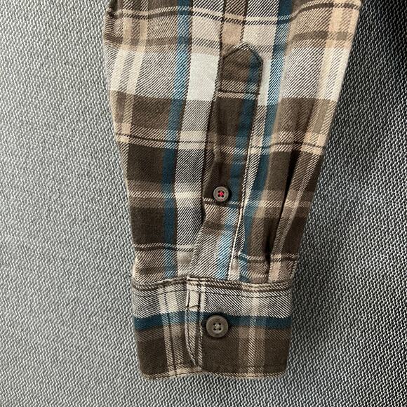 Wrangler Mens 100% Cotton Lightweight Long Sleeve Casual Plaid Button Up Shirt L - Picture 7 of 12